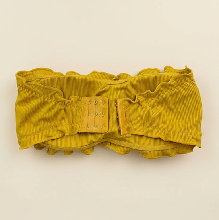 Lightweight Breathable Strapless Bra - Mustar - yellow
