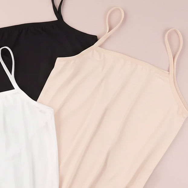 Skin - Basic plain cotton cami top lightweight soft stretch camisole for layering and everyday comfort