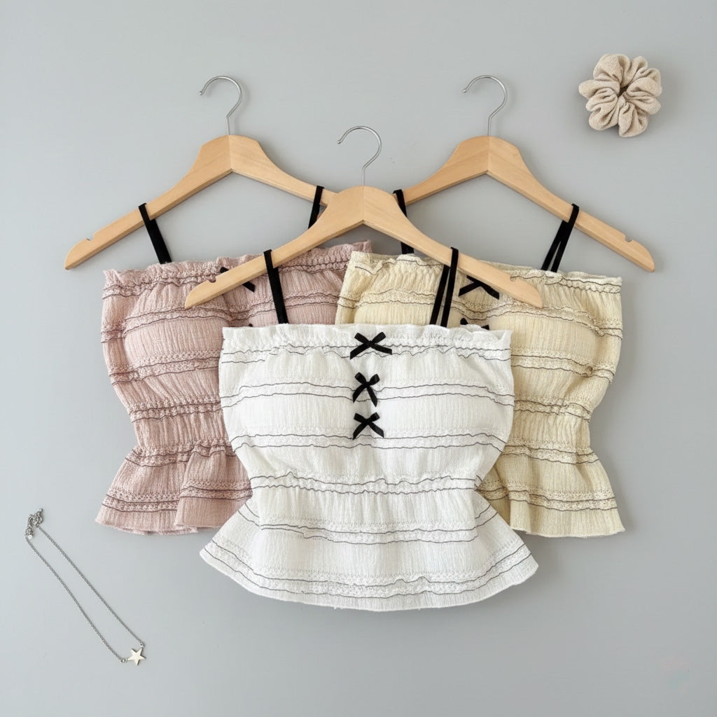 Women lacy tank top with thin straps soft breathable sleeveless camisole for daily wear