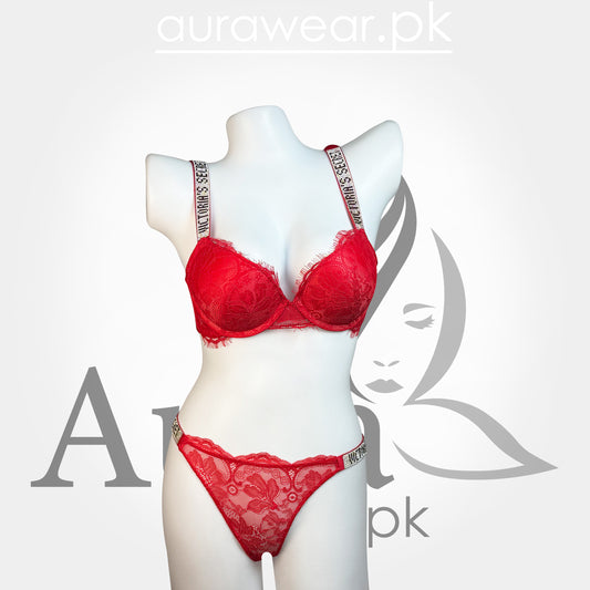 Victoria’s Secret Luxury Embroidered Push-Up Wired Bra Set