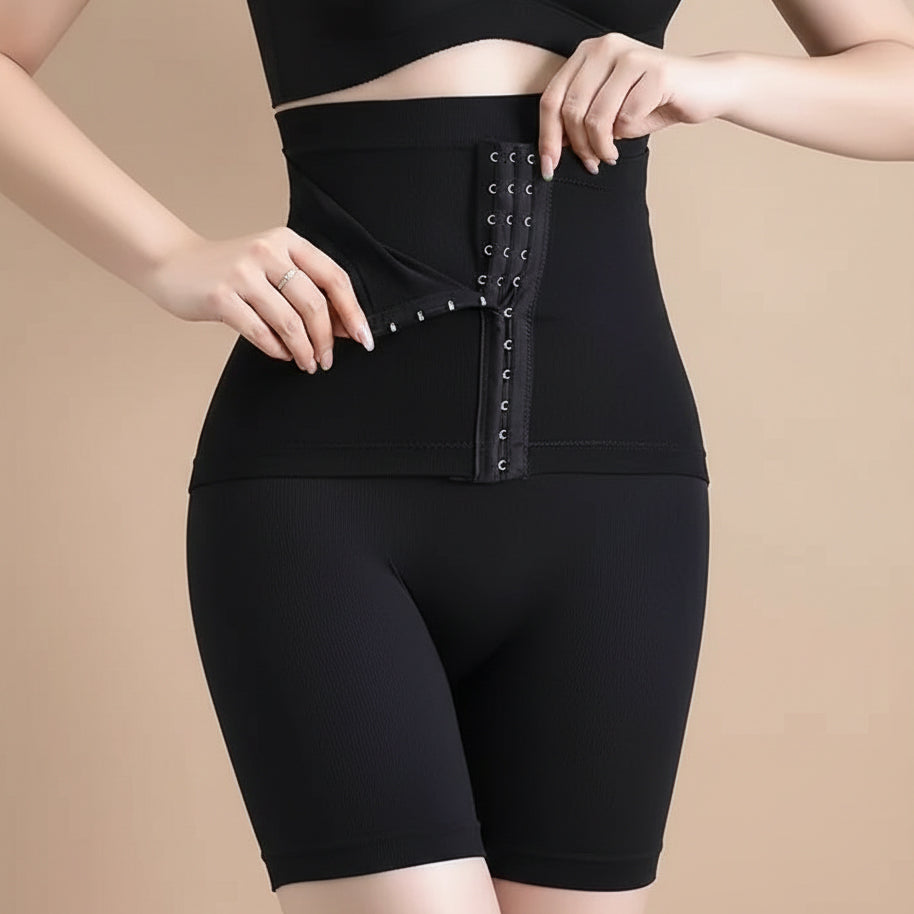 Adjustable High-Waist Slim Fit Leggings – Tummy & Waist Control - black