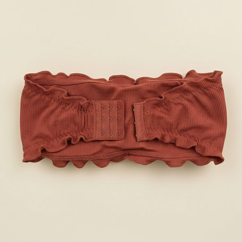 Lightweight Breathable Strapless Bra - Rust  - rose pink