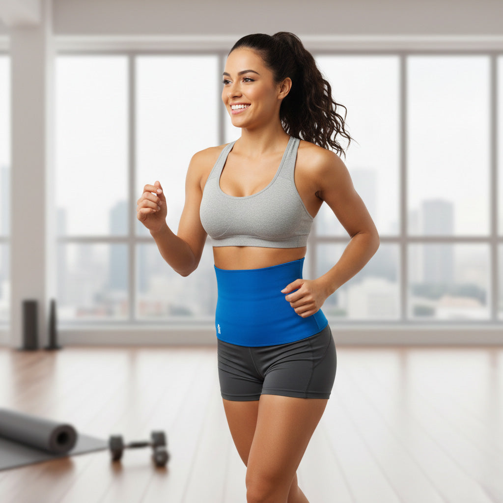 Waist Trimmer & Sweat Belt by Julong -  blue colour